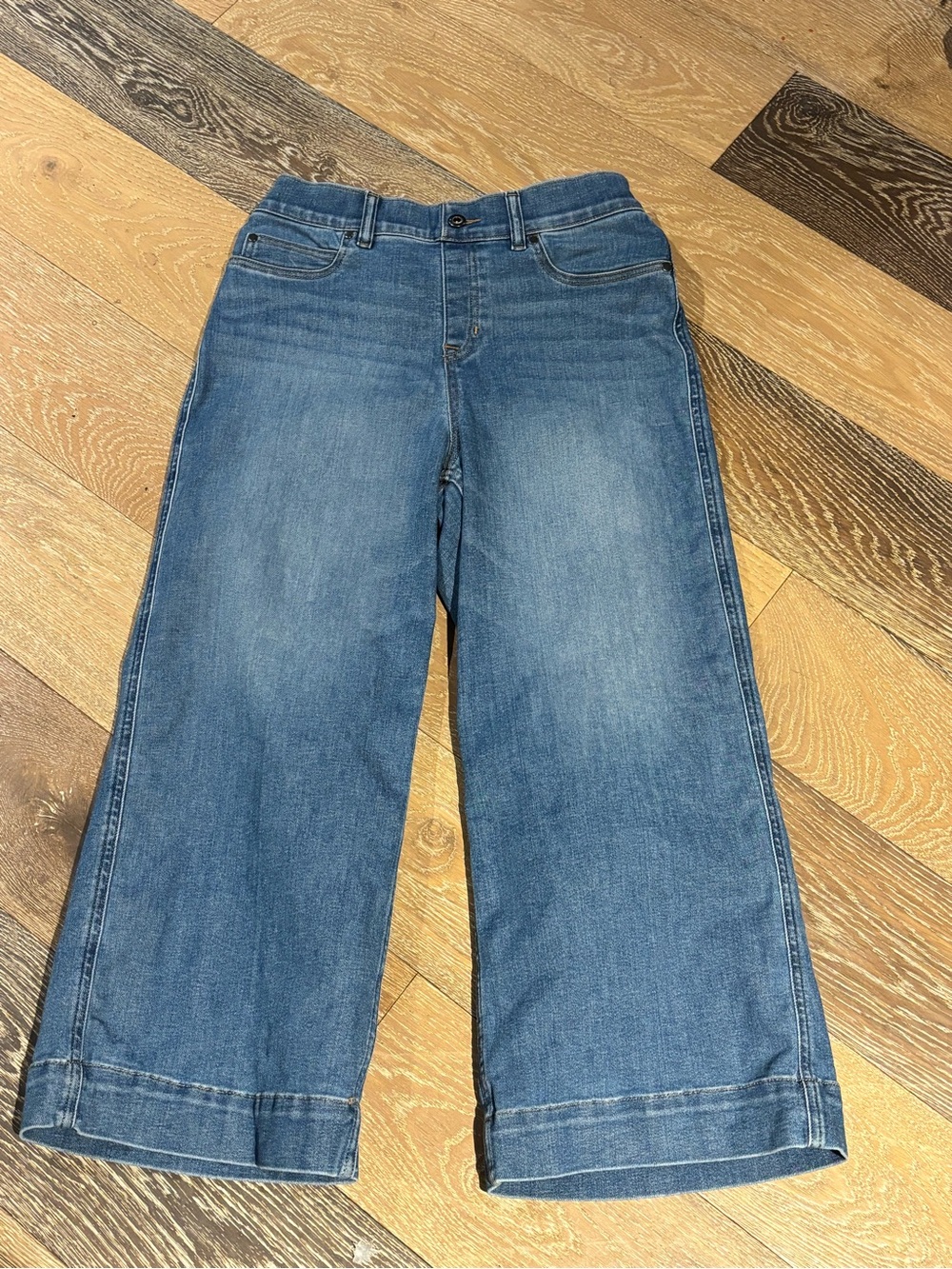 SPANX Light Blue Wide-Leg Jeggings